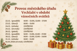 Pracovní doba během svátků