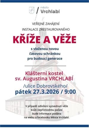 Klášter, kříž a věž